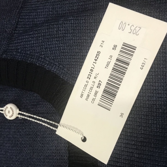 Cellini Italian Men's Navy Sweater - Picture 8 of 8